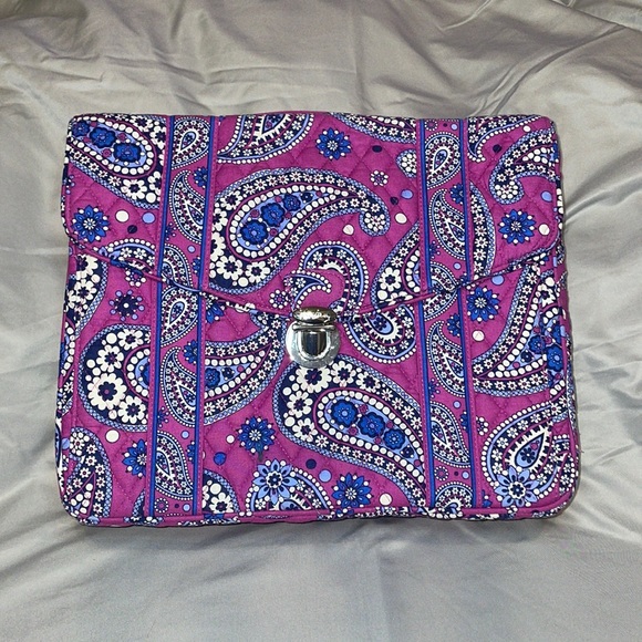 NWT Vera Bradley Brief Case Pink, Blue, and White - Picture 2 of 7